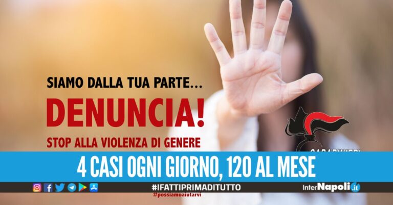 Violenza di genere, numeri choc tra Napoli e provincia: 964 casi in 8 mesi