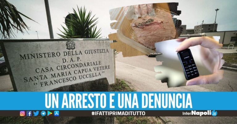 Cellulari e droga nascosti nella carne e nelle parti intime, la scoperta nel carcere di Santa Maria C.V.