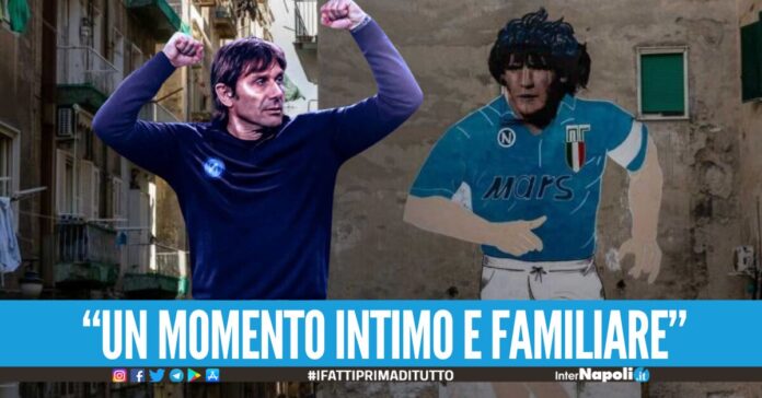 Conte racconta al visita al murales di Maradona Un posto di culto con un'aria pazzesca