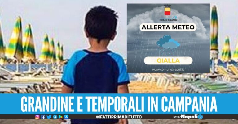 Temporali e grandine, chiuse anche le spiagge pubbliche a Napoli