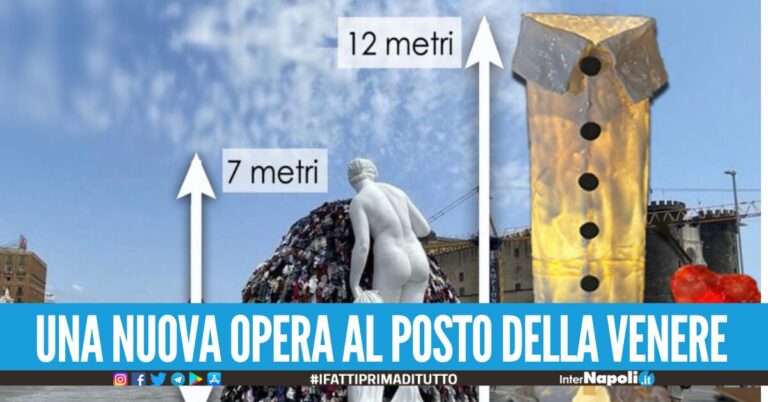 Napoli, addio alla Venere degli stracci: al suo posto un’opera di 11 metri