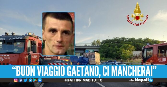 Gaetano muore nell'incidente autostradale, lutto nel Napoletano