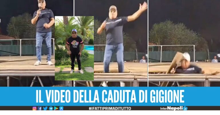 Gigione rassicura i fans dopo il crollo del palco Lo spettacolo continua alla grande