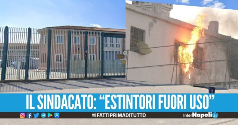 Incendio nel carcere di Ariano Irpino, detenuto tenta di darsi fuoco