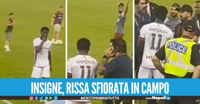 Insigne, rissa sfiorata in campo per difendere il figlio piccolo