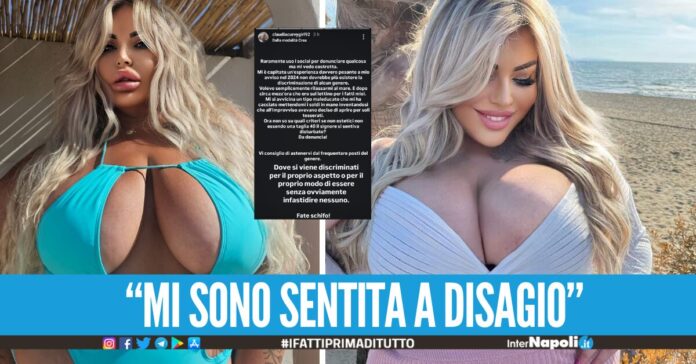 Litorale Domitio-Flegreo. Cacciata dal lido dopo aver pagato, la denuncia della modella curvy Claudia Fattorini