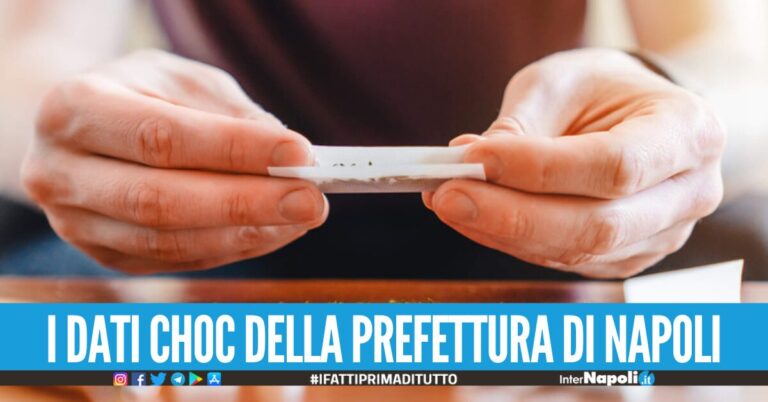 Napoli, cresce il consumo di droghe: nel 2024 segnalate 2284 persone