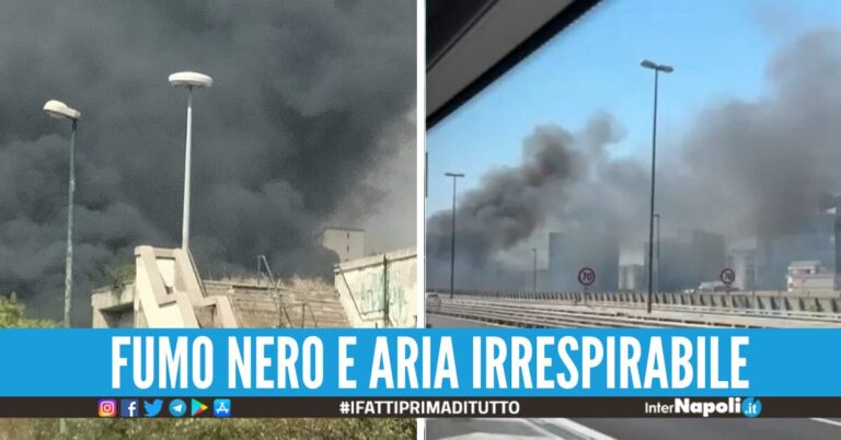 incendio centro direzionale di napoli