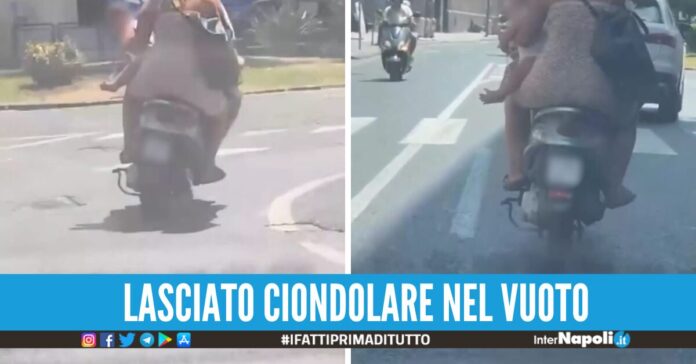 neonato senza casco torre del greco