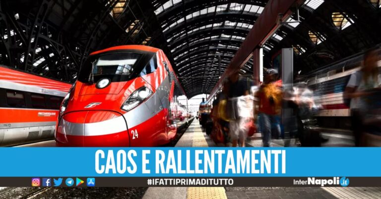 Treni Alta Velocità sospesi tra Roma e Napoli per un incendio, ritardi fino a 90 minuti