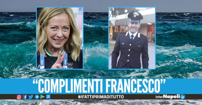 Carabinieri si tuffa e salva un uomo a Baia Domizia, arriva l'elogio della Premier Meloni