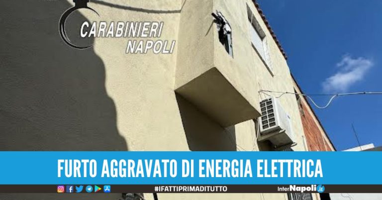 Allacci abusivi alla corrente nascosti nella canna fumaria 4 denunce a Giugliano