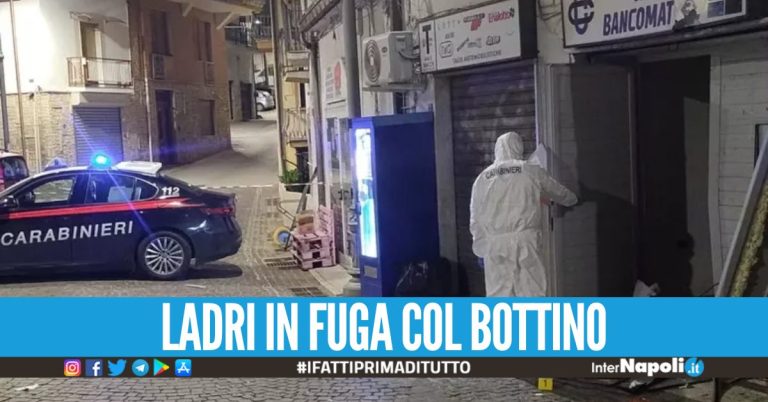 Bomba nello sportello, assalto al bancomat col sistema della ‘marmotta’ in Campania