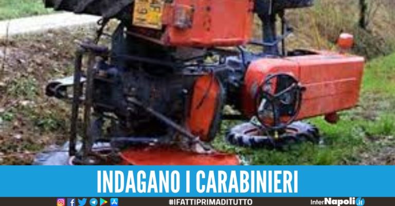Tragedia in provincia di Napoli, si incastra in un macchinario agricolo che gli amputa una gamba