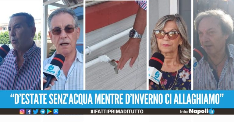 [VIDEO]. Il paradosso della fascia costiera di Giugliano: "Rubinetti senz'acqua ma case e strade allagate"