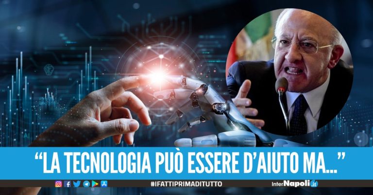 De Luca favorevole all'Intelligenza Artificiale Serve anche alle imprese