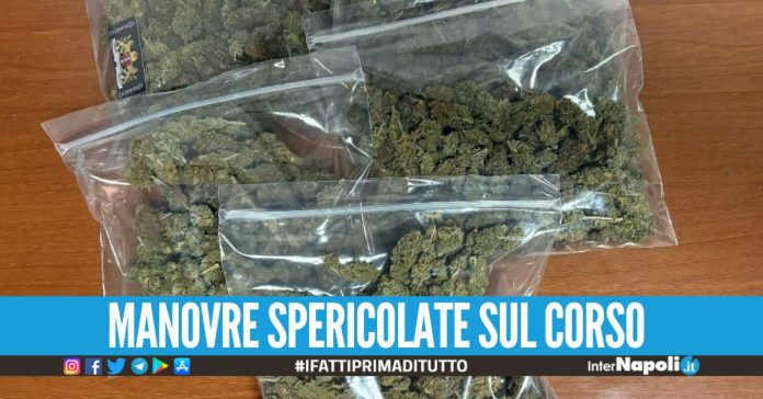 Inseguimento da Napoli a Portici, bloccato il pusher con 300 grammi di marijuana
