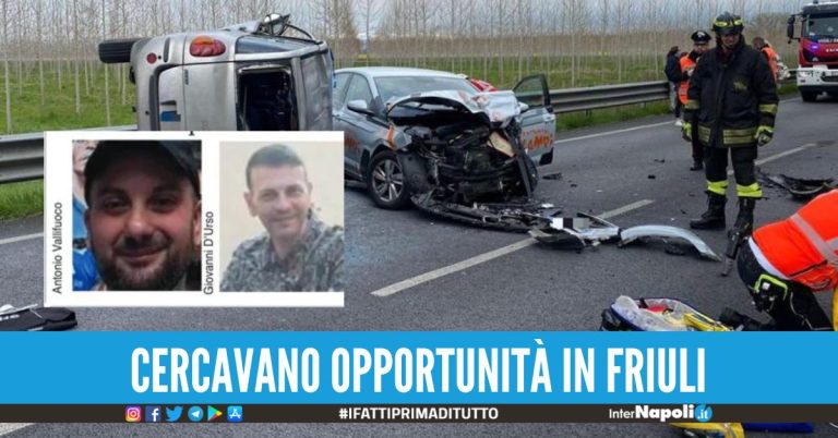 Lacrime di dolore ad Acerra e a Napoli Giovanni e Antonio perdono la vita in un frontale nel Nord Italia