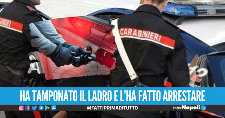 Ruba un’auto, il proprietario lo riconosce e lo insegue: arrestato nel Casertano