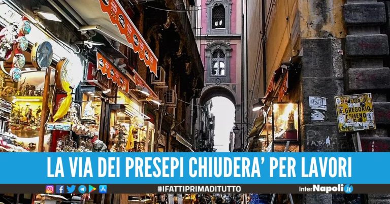 crollano calcinacci dal chiostro di san gregorio armeno, la via sarà chiusa per 5 giorni