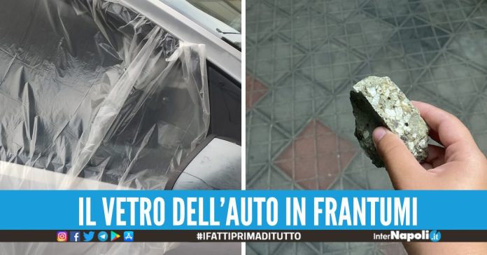 Sasso scagliato contro un'auto a Secondigliano, la denuncia: 