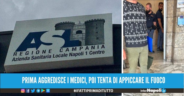 Panico all'ASL di piazza Nazionale, dà in escandescenza e minaccia di dare fuoco alla struttura