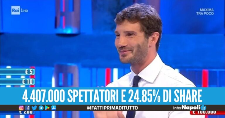Esordio col botto per Stefano De Martino ad ‘Affari Tuoi’, battuto anche Amadeus