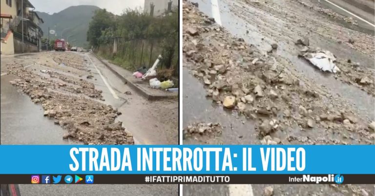 Fiume di detriti sulla Statale per Agerola: i danni del maltempo in Campania