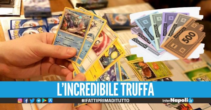 Vende la collezione di carte Pokémon per 105mila euro ma lo pagano coi soldi del Monopoli