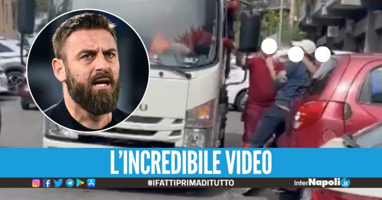 Choc a Roma, infuriato per l’esonero di De Rossi prende a pugni l’operatore ecologico