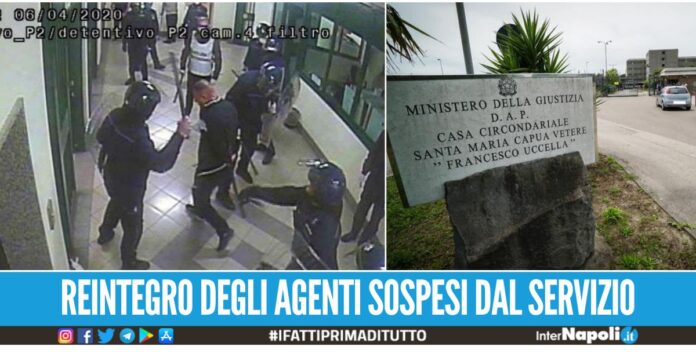 Violenze nel carcere di Santa Maria C.V, 9 agenti tornano in servizio