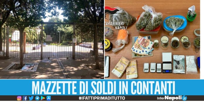 Nasconde droga e 13mila euro, beccato fuori al parco a Napoli