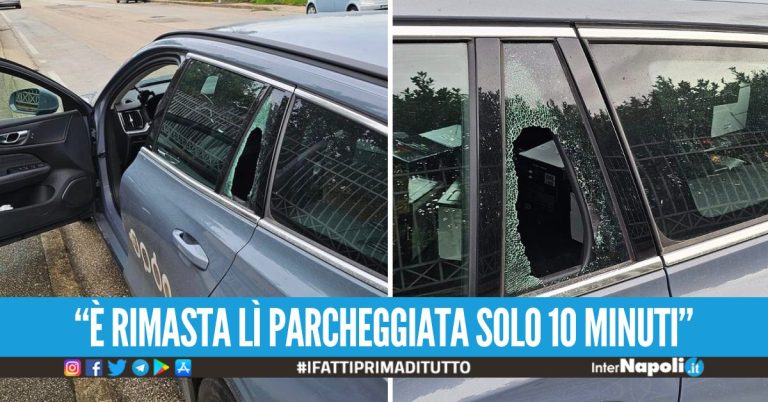 Auto svaligiata fuori scuola a Lago Patria, il furto davanti a mamme e bambini