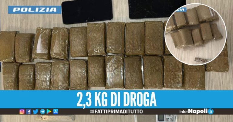 Aveva 23 panetti di hashish nello zaino in camerata, 18enne arrestato a Frattamaggiore