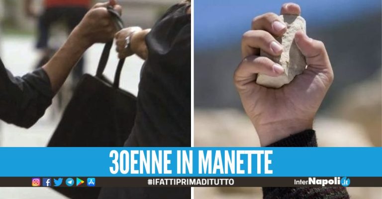 Choc a Piazza Dante, colpisce una donna al volto con una pietra per rubarle la borsa