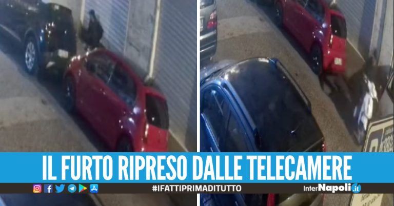 Colpo record a Fuorigrotta, in pochi minuti forza la serranda e scappa con lo scooter