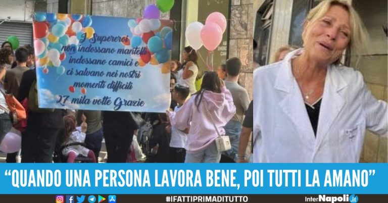 La pediatra lascia Castellammare di Stabia, 200 mamme e bambini salutano la dottoressa Giovanna Argo