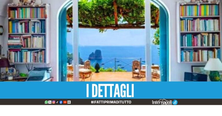 Capri, in vendita la leggendaria villa del noto scrittore: costa 10 mln di euro