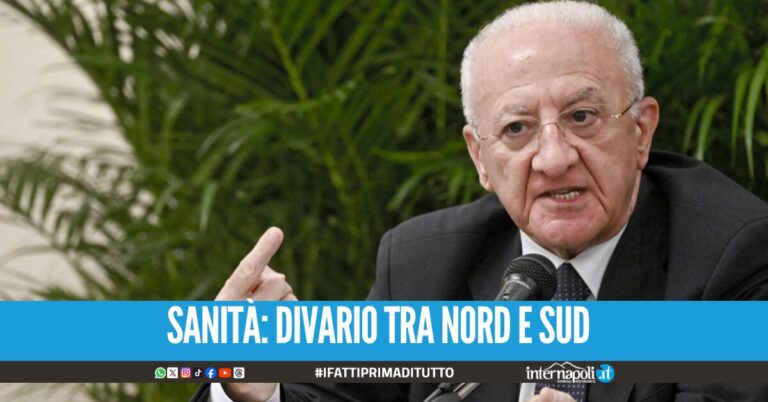 De Luca lamenta la mancanza di personale sanitario in Campania.