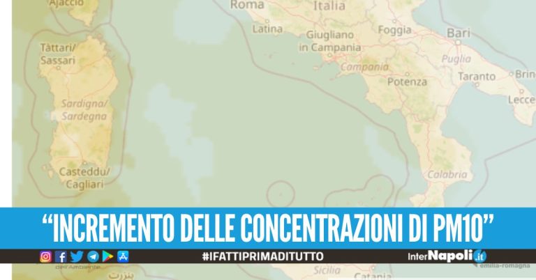 incremento delle concentrazioni di PM10
