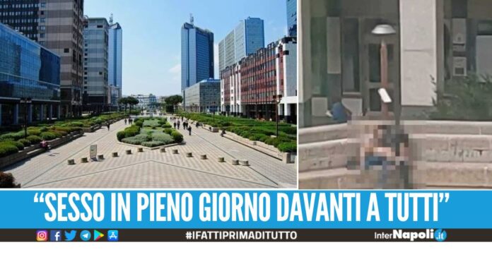 Una coppia di amanti è stata ripresa da uno degli uffici nelle vicinanza del Centro Direzionale, durante un rapporto sessuale