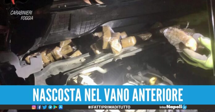 Da Caserta a Foggia con 15 kg di hashish arrestati un uomo e una donna