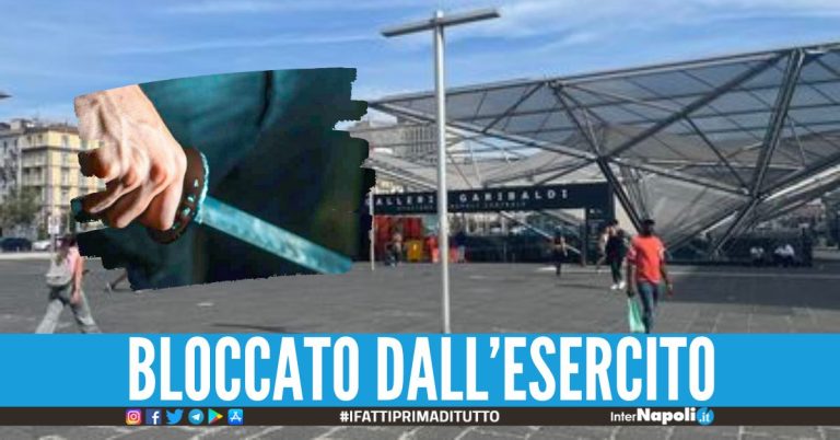 Gira per piazza Garibaldi con una katana in mano nei guai 26enne napoletano