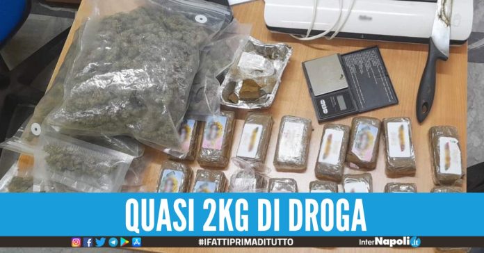 Hashish e marijuana nascosta sotto il letto in manette un 52enne di Acerra