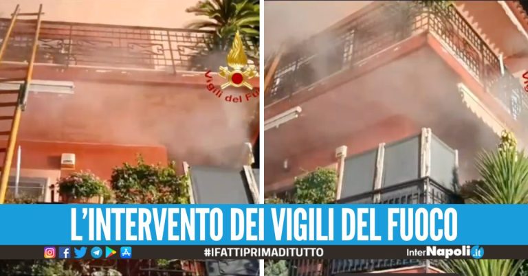 Incendio ai Camaldoli, sgomberata una palazzina: ci sono persone intossicate