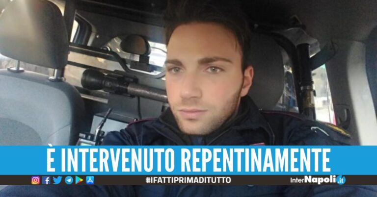 Luca Palmigiano, poliziotto di Sarno eroe, salva una ragazza che si era lanciata dal tetto