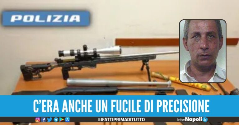 Armi e munizioni in casa ad Afragola , arrestato il ras Ranieri