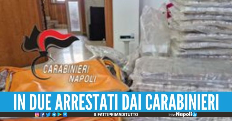 Sorpresi in casa con 2mila panetti di hashish, blitz a Napoli est