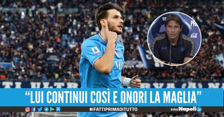 Conte sul rinnovo di Kvara: "Spero si raggiunga a un accordo, ma nel calcio tutto può succedere"