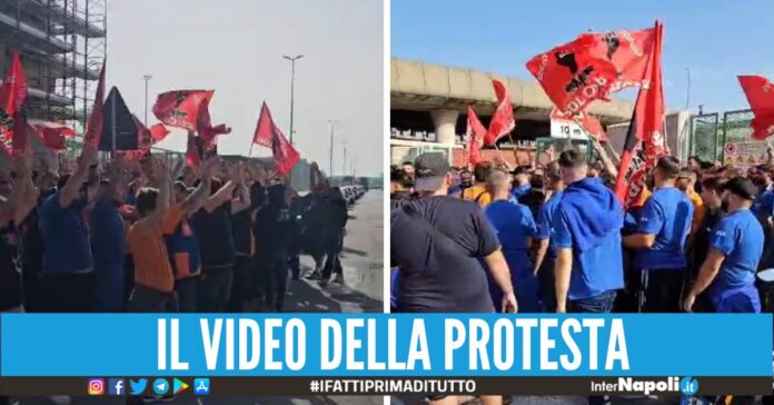 Sciopero alla GLS di Napoli, la protesta degli operai contro lavoro in nero e contratti sottopagati 